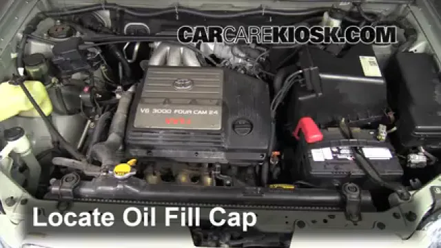 2001 Toyota Highlander 3.0L V6 Aceite Agregar aceite